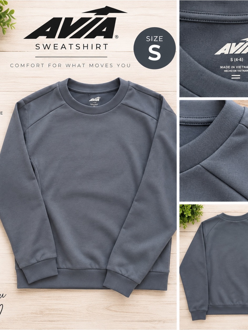 Avia Men's Crewneck Sweatshirt in Charcoal